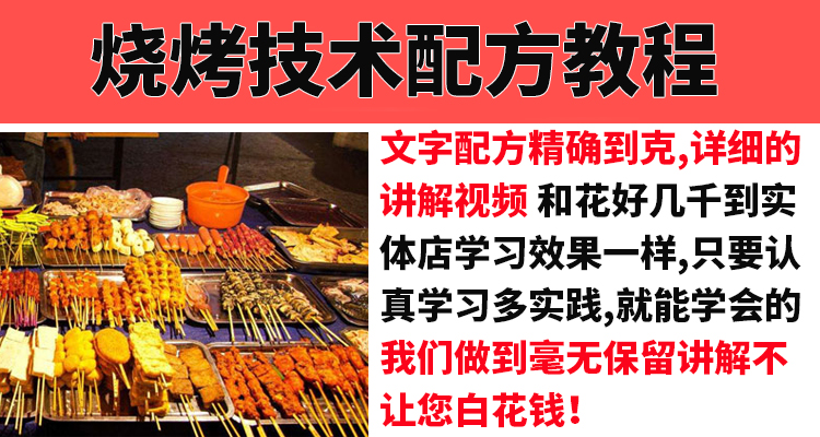 烧烤技术配方教程大全秘制调料腌制羊肉串撒料酱料制作技术商用-小白网创资源网