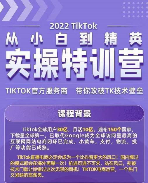 Seven漆·2022Tiktok从小白到精英实操特训营，带你掌握Tiktok账号运营-小白网创资源网