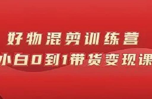 万三好物混剪训练营：小白0到1带货变现课-小白网创资源网