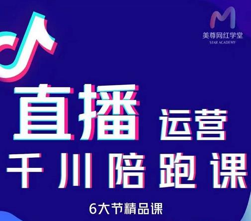 美尊-抖音直播运营千川系统课：直播​运营规划、起号、主播培养、千川投放等-小白网创资源网