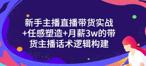 新手主播直播带货实战+信任感塑造+月薪3w的带货主播话术逻辑构建-小白网创资源网