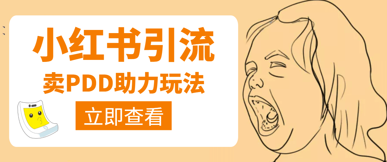 利用小红书卖拼多多助力-小白网创资源网