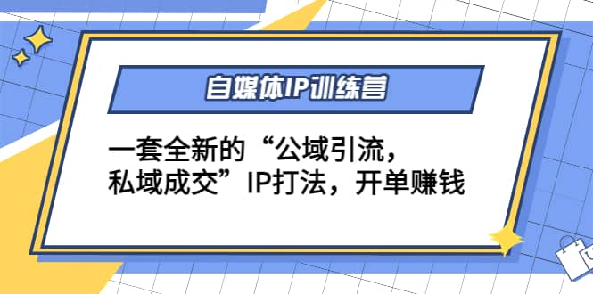 自媒体IP训练营(12+13期)一套全新的“公域引流，私域成交”IP打法-小白网创资源网