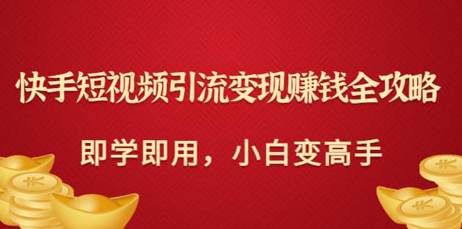 快手短视频引流变现赚钱全攻略：即学即用，小白变高手（价值980元）-小白网创资源网