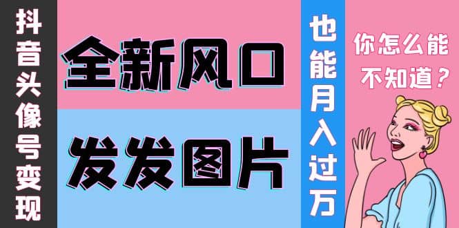 抖音头像号变现0基础教程-小白网创资源网