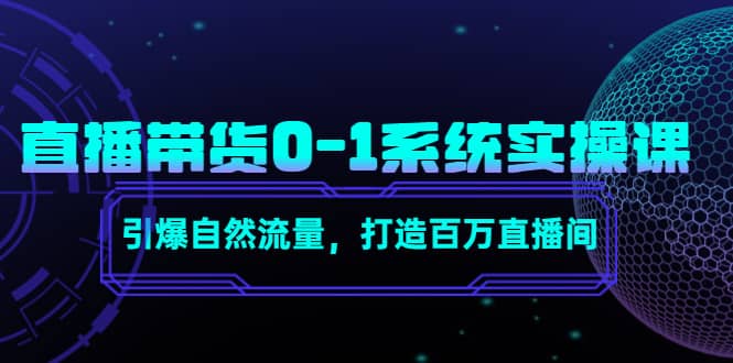 直播带货0-1系统实操课，引爆自然流量，打造百万直播间-小白网创资源网
