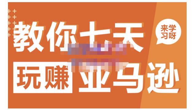 晟尧跨境·教你七天玩赚亚马逊，教你轻松玩赚亚马逊，适合小白学习-小白网创资源网