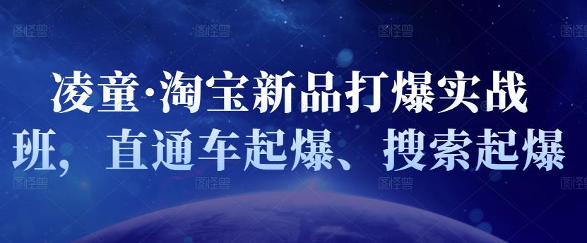 凌童·淘宝新品打爆实战班，直通车起爆、搜索起爆-小白网创资源网