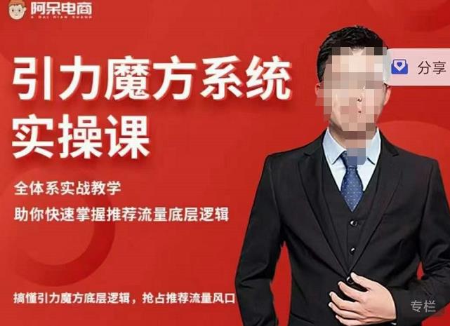 阿呆-引力魔方系统实操课，全体系实战教学，助你快速掌握推荐流量底层逻辑-小白网创资源网