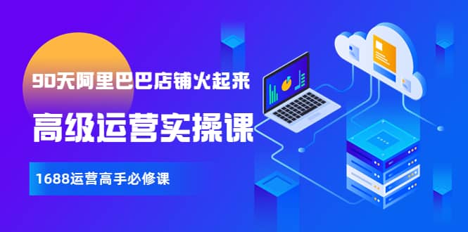 【90天阿里巴巴店铺火起来】高级运营实操课，1688运营高手必修课-小白网创资源网