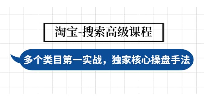 淘宝-搜索高级课程：多个类目第一实战，独家核心操盘手法-小白网创资源网
