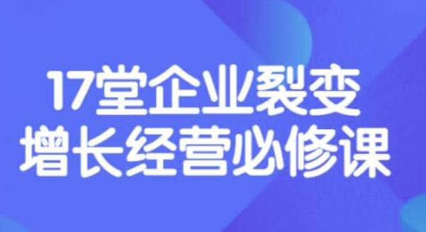张琦《盈利增长17堂必修课》企业裂变增长的经营智慧，带你了解增长的本质-小白网创资源网