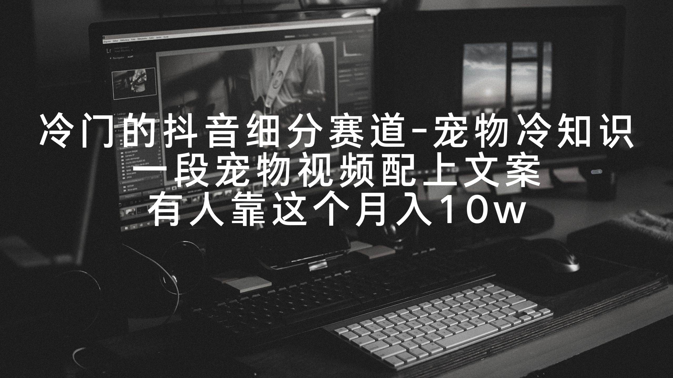冷门的抖音细分赛道-宠物冷知识，一段宠物视频配上文案，有人靠这个月入10w-小白网创资源网