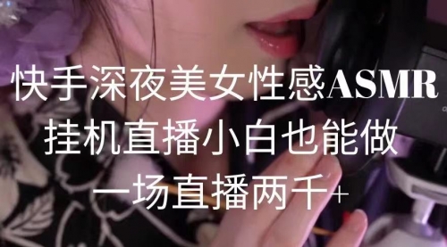 快手深夜美女助眠ASMR直播，小白也能做-小白网创资源网