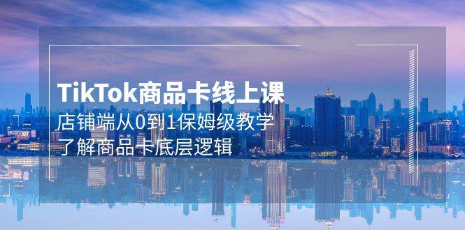 Tk商品卡线上课，店铺端从0到1保姆级教学，了解商品卡底层逻辑（20节）-小白网创资源网