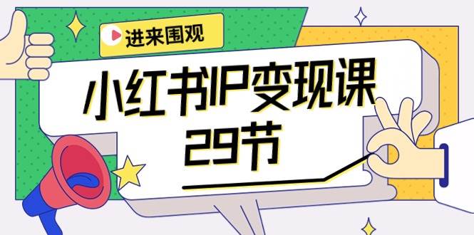 小红书IP变现课：开店/定位/IP变现/直播带货/爆款打造/涨价秘诀/等等/29节-小白网创资源网