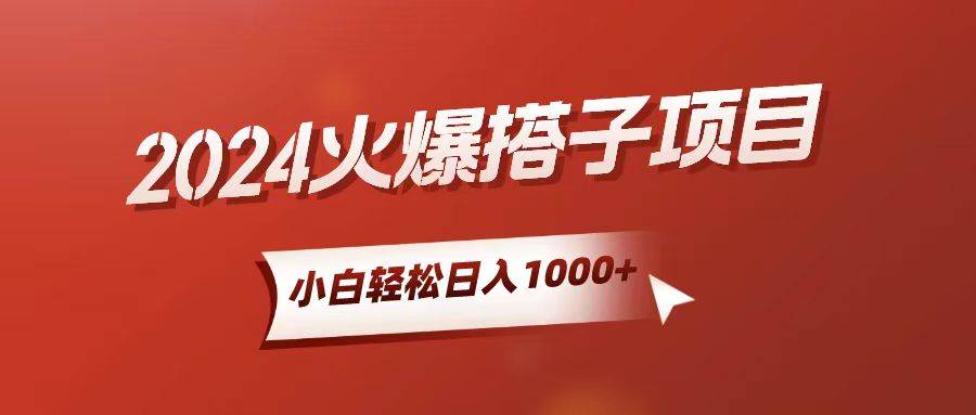 小白轻松上手，一天1000+，搭子项目-小白网创资源网