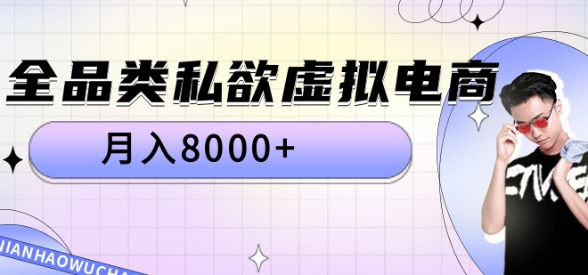 全品类私域虚拟电商，一个月8000+-小白网创资源网