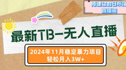 最新TB-无人直播 11月最新，打造你的日不落直播间-小白网创资源网