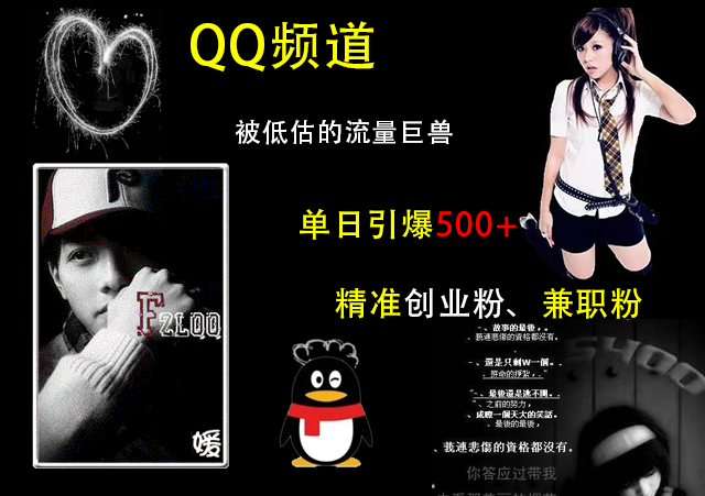 QQ频道，被低估的流量巨兽，单日引爆500+精准创业粉、兼职粉的引流秘籍-小白网创资源网
