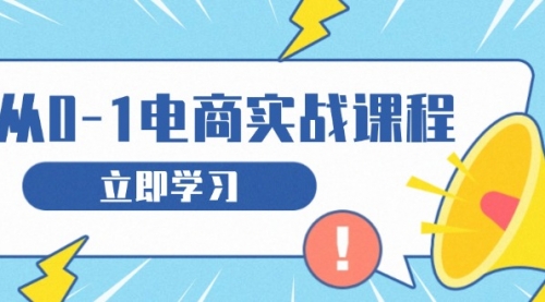 从零做电商实战课程，教你如何获取访客、选品布局，搭建基础运营团队-小白网创资源网