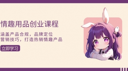 情趣用品创业课程：涵盖产品合规，品牌定位，营销技巧，打造热销情趣产品-小白网创资源网