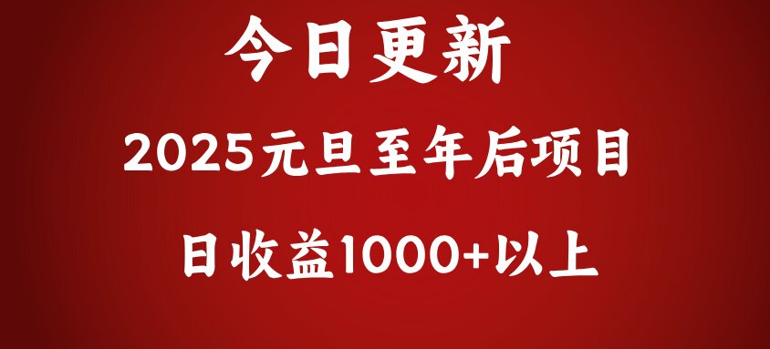 翻身项目，日收益1000+以上-小白网创资源网